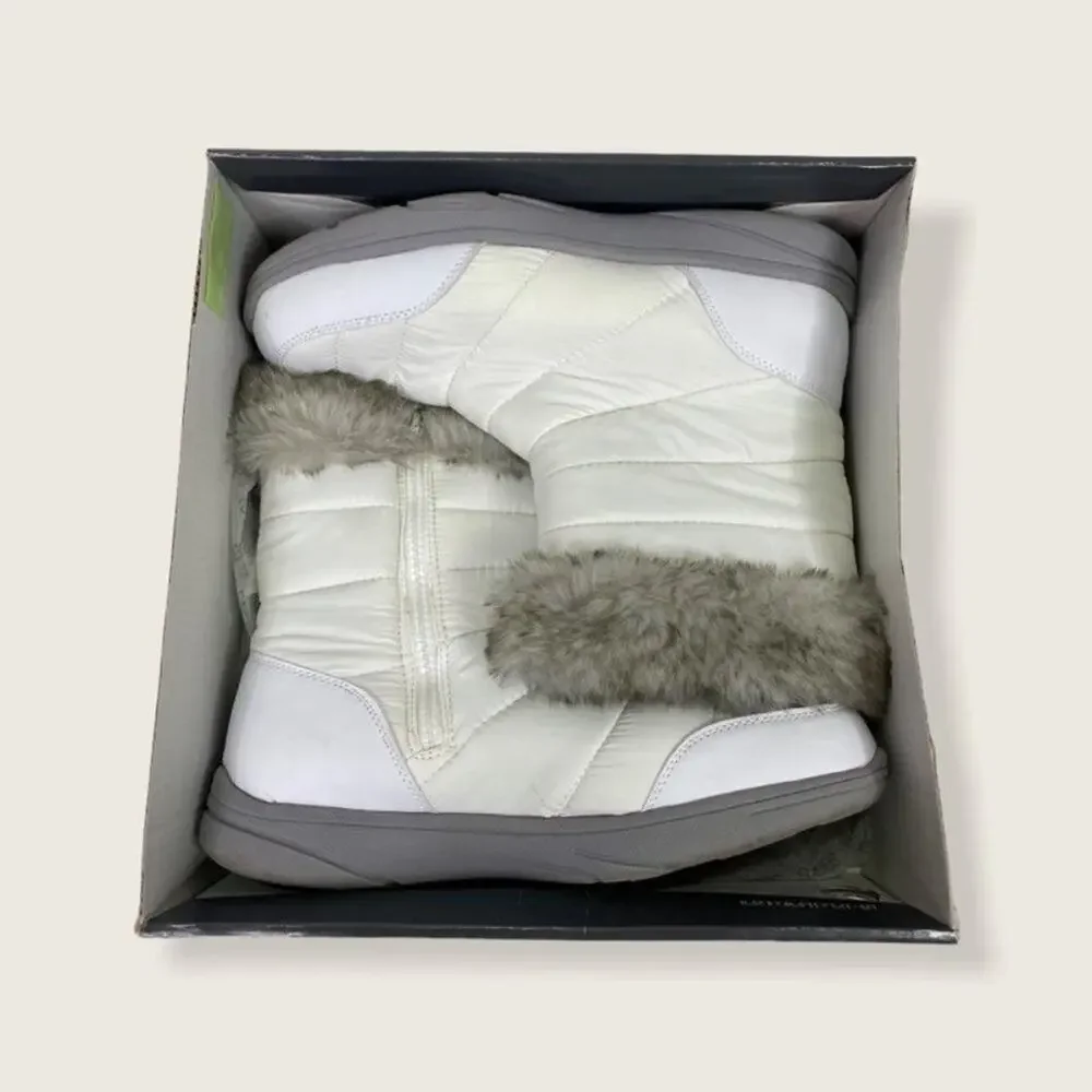 Everlast Piper White Winter Boots | Faux Fur Lined Puffer Short Boots | Size 9